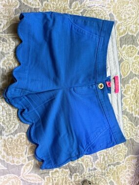 Lilly Pulitzer Scalloped Hem Blue Women's Shorts